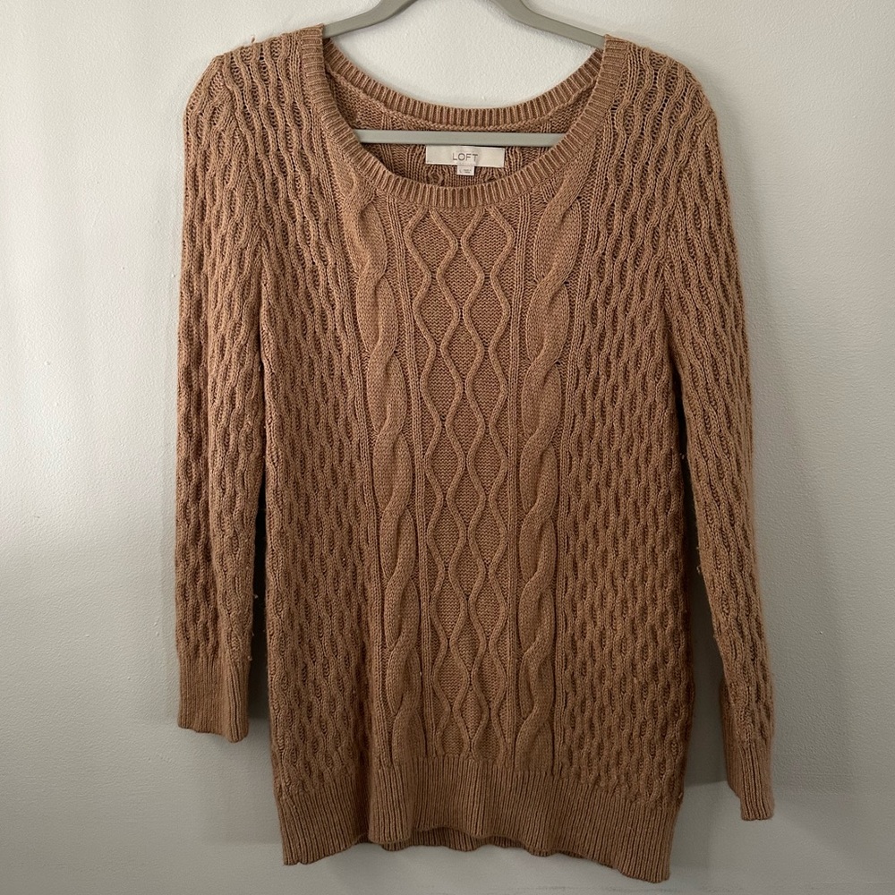 Size Large Camel colored Loft Sweater